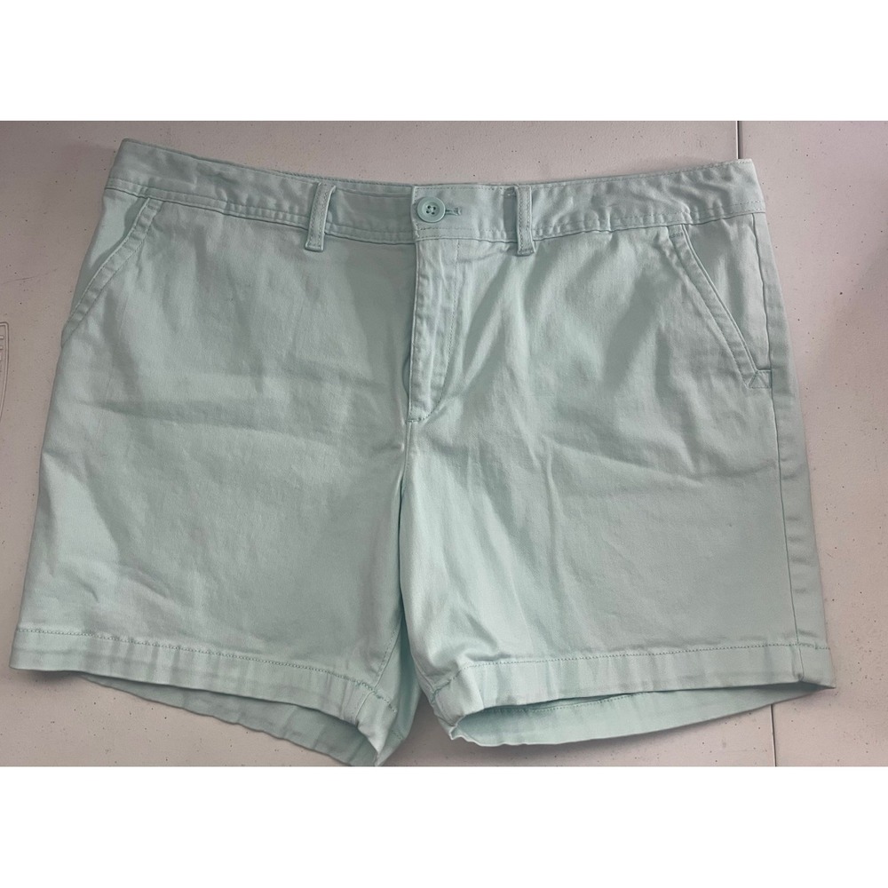 Eddie Bauer Aqua Light Blue Women's‎ Cotton Shorts Size 16